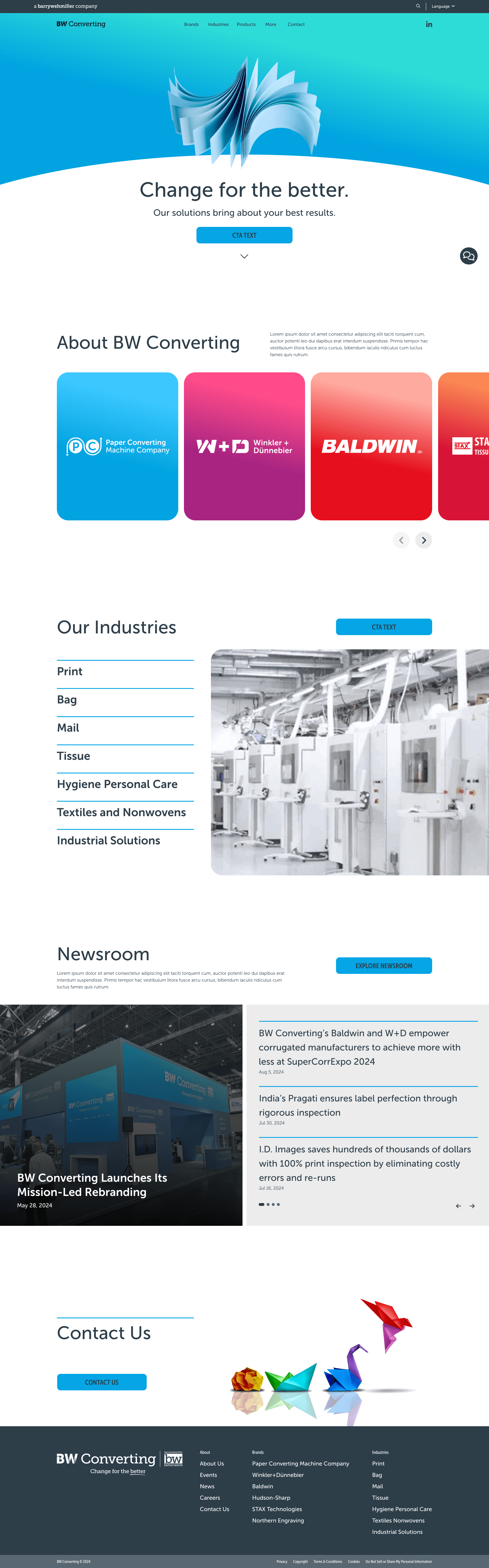 Homepage mid-fidelity design version three