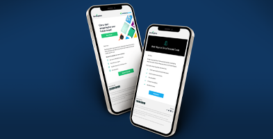 LendingTree emails displayed on cellphone screens