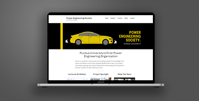 Power Engineering Society website displayed on laptop